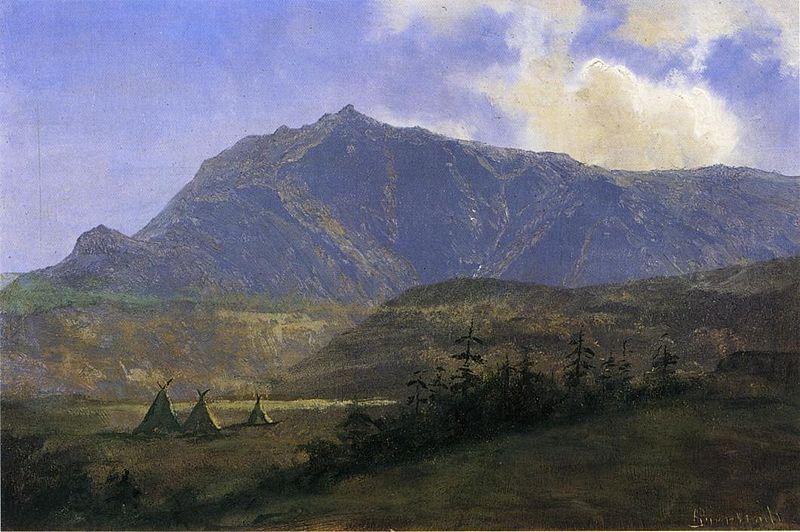 Albert Bierstadt Indian Encampment [Indian Camp in the Mountains] China oil painting art
